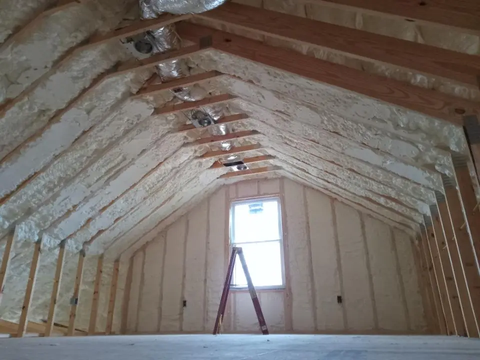 Spray foam roofing application for Crawl Space Insulation project in Hendersonville